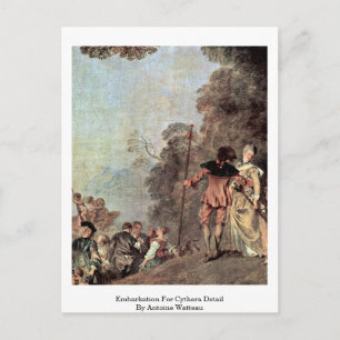 Oprichting voor Cythera Detail door Antoine Wattea Briefkaart
