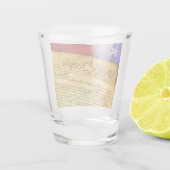 Oprichtingstijdperk Patriottisch Schrift Shot Glas (Achterkant)