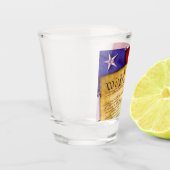 Oprichtingstijdperk Patriottisch Schrift Shot Glas (Links)