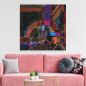 Oprijzend Uit Duisternis Abstract Canvas Afdruk (Insitu (Woonkamer))