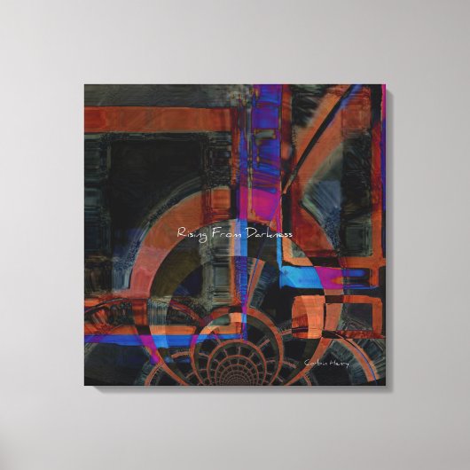 Oprijzend Uit Duisternis Abstract Canvas Afdruk (Voorkant)