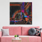 Oprijzend Uit Duisternis Abstract Canvas Afdruk (Insitu (Woonkamer))