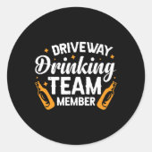 oprit Drink teamlid Ronde Sticker (Voorkant)