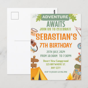 Oproep aan alle gelukkige kampeerders Kamperen Briefkaart