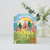 Oproep aan alle gelukkige kampeerders Kamperen Briefkaart (Staand voorkant)