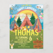Oproep aan alle gelukkige kampeerders Kamperen Briefkaart (Voorkant)