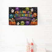 Oproep aan alle monsters feestbanner spandoek (Insitu)