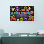Oproep aan alle monsters feestbanner spandoek (Beurs)