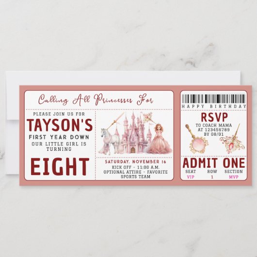 Oproep aan alle prinsessen Magisch Kasteel 8e Verj Kaart (Voorkant)