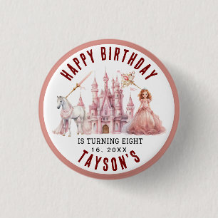 Oproep aan alle prinsessen Magisch Kasteel 8e Verj Ronde Button 3,2 Cm