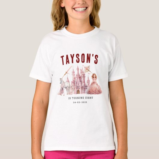 Oproep aan alle prinsessen Magisch Kasteel 8e Verj T-shirt (Voorkant)