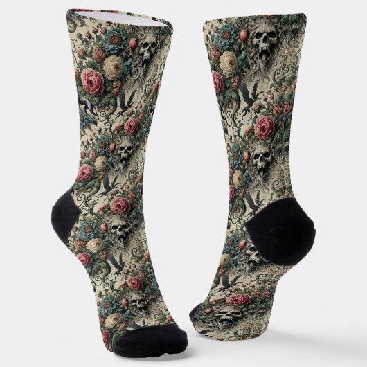 Oproep aan de Night Gallery - Gothic Tapestry Sokken (Gebogen)