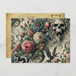 Oproep aan de Night Gallery - Gotisch Victoriaans Feestdagenkaart