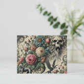 Oproep aan de Night Gallery - Gotisch Victoriaans Feestdagenkaart (Staand voorkant)