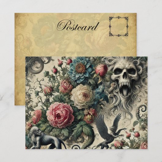 Oproep aan de Night Gallery - Gotisch Victoriaans Feestdagenkaart (Voorkant / Achterkant)