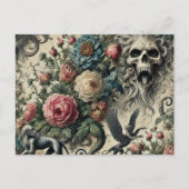 Oproep aan de Night Gallery - Gotisch Victoriaans Feestdagenkaart (Voorkant)