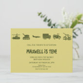 Oproep aan troepen om verjaardagsuitnodiging te me kaart (Staand voorkant)