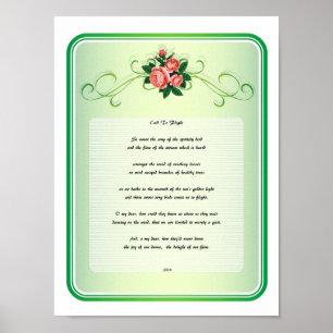 Oproep aan vlucht poster