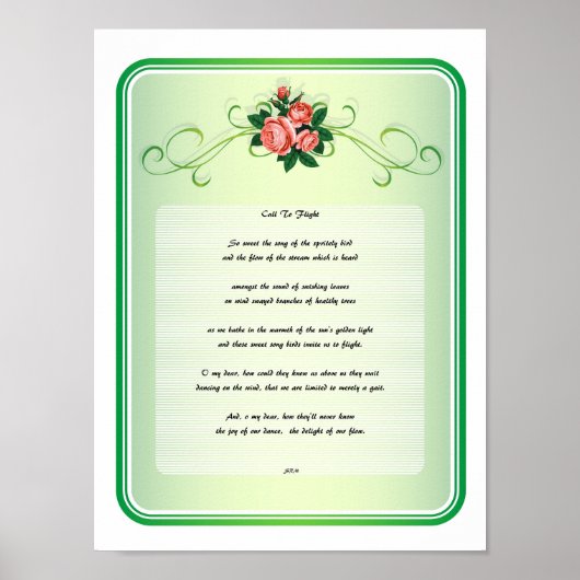 Oproep aan vlucht poster (Voorkant)