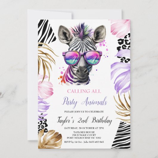 Oproep All Party Dier Verjaardag Kaart (Voorkant)