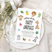 Oproep Alle Dieren Safari Oerwoud Kinderen Verjaar Kaart