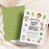 Oproep Alle Dieren Safari Oerwoud Kinderen Verjaar Kaart