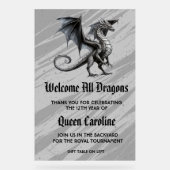 Oproep Alle Draken Verjaardag Acryl Teken Bord (Voorkant)