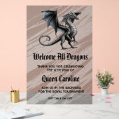 Oproep Alle Draken Verjaardag Acryl Teken Bord (Huwelijk)