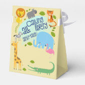 Oproep alle feestbeesten kinderen verjaardagsfeest bedankdoosjes (Achterkant)