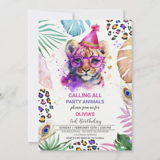 Oproep alle feestdieren verjaardag uitnodiging (Voorkant)