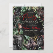 Oproep Alle Party Dier Verjaardag Uitnodiging (Voorkant)