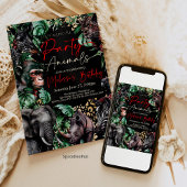 Oproep Alle Party Dier Verjaardag Uitnodiging