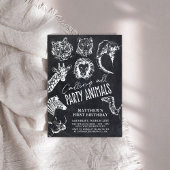 Oproep Alle Party Dieren Chalkboard Verjaardag Kaart