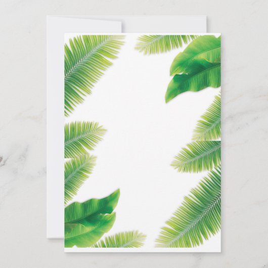 Oproep Alle Party Dieren Safari Zoo Verjaardag Inv Kaart (Achterkant)