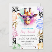 Oproep Alle Party Dieren Verjaardag Uitnodiging (Voorkant)