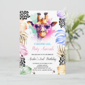 Oproep Alle Party Dieren Verjaardag Uitnodiging (Staand voorkant)