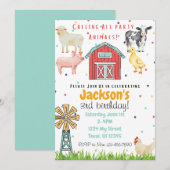 Oproep Alle Party Dieren Verjaardag Uitnodiging (Voorkant / Achterkant)