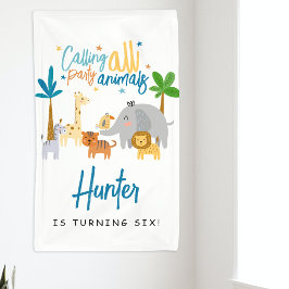 Oproep Alle Party Dieren Verjaardagsfeestje Spandoek