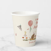 Oproep Alle Party Dieren Woodland Meisje Verjaarda Papieren Bekers (Voorkant)