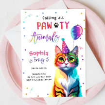 Oproep Alle Pawty Dieren Kat Kitten Meisje Verjaar