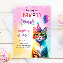 Oproep Alle Pawty Dieren Kat Kitten Meisje Verjaar