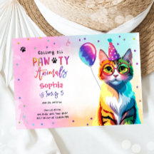 Oproep Alle Pawty Dieren Kat Kitten Meisje Verjaar