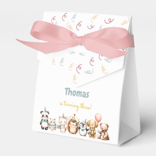 Oproep alle pawty dieren verjaardagsfeestje bedankdoosjes (Voorkant Zijde)