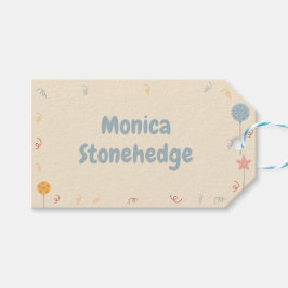 Oproep alle pawty dieren verjaardagsfeestje cadeaulabel