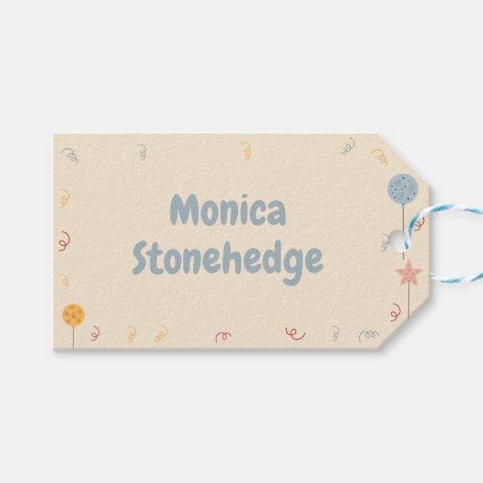 Oproep alle pawty dieren verjaardagsfeestje cadeaulabel (Voorkant (Horizontaal))