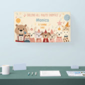 Oproep alle pawty dieren verjaardagsfeestje spandoek (Beurs)