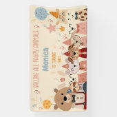 Oproep alle pawty dieren verjaardagsfeestje spandoek (Verticaal)