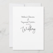 Oproep met handgeschreven bruiloft kaart (Achterkant)