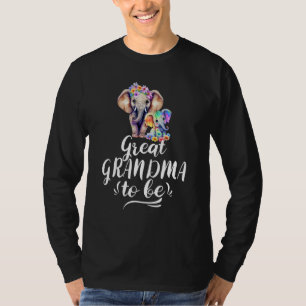 Oproep Oma Te Worden Olifant Baby Shower Kleurrijk T-shirt