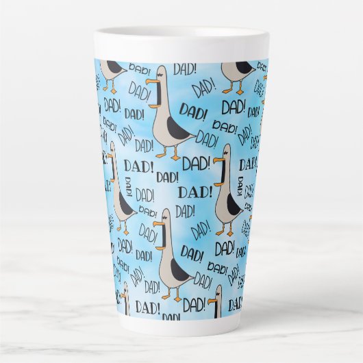 Oproep Papa Grote Latte Mok 17 oz (Voorkant)